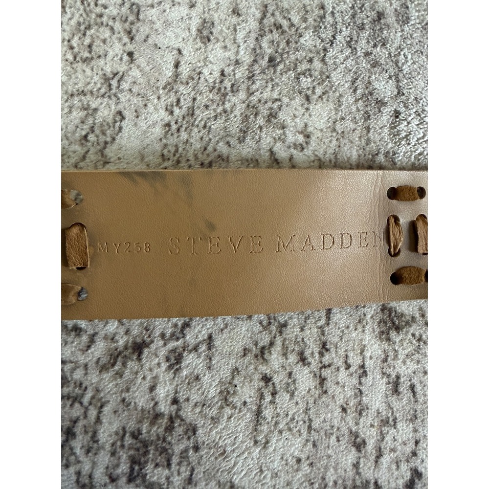 Steve Madden Brown Suede Leather Boho Western Tie Belt Size S/M - Picture 5 of 5